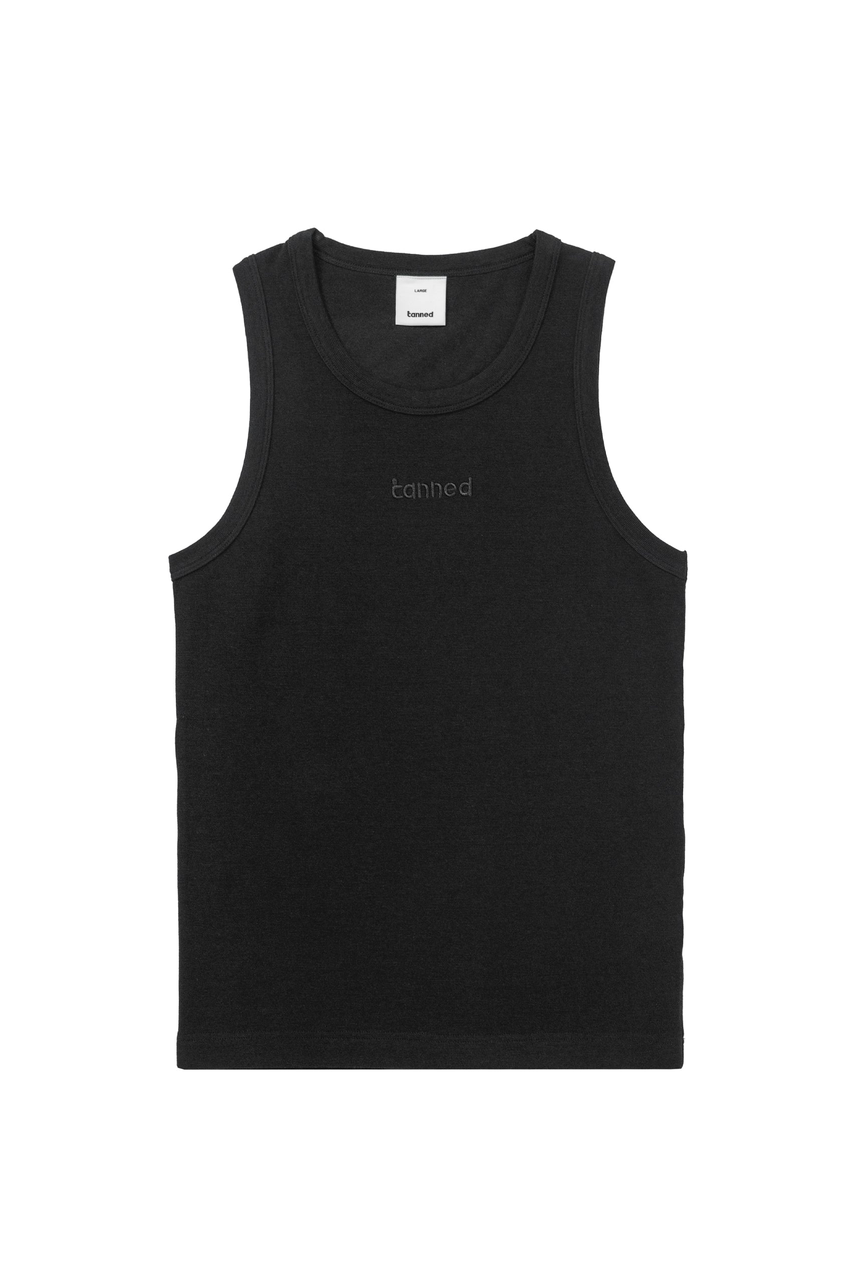 Embroidered Tank Top - Black
