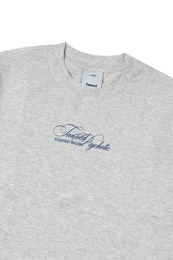 Psychotic Stained Water Cropped Tee – Grey Marl
