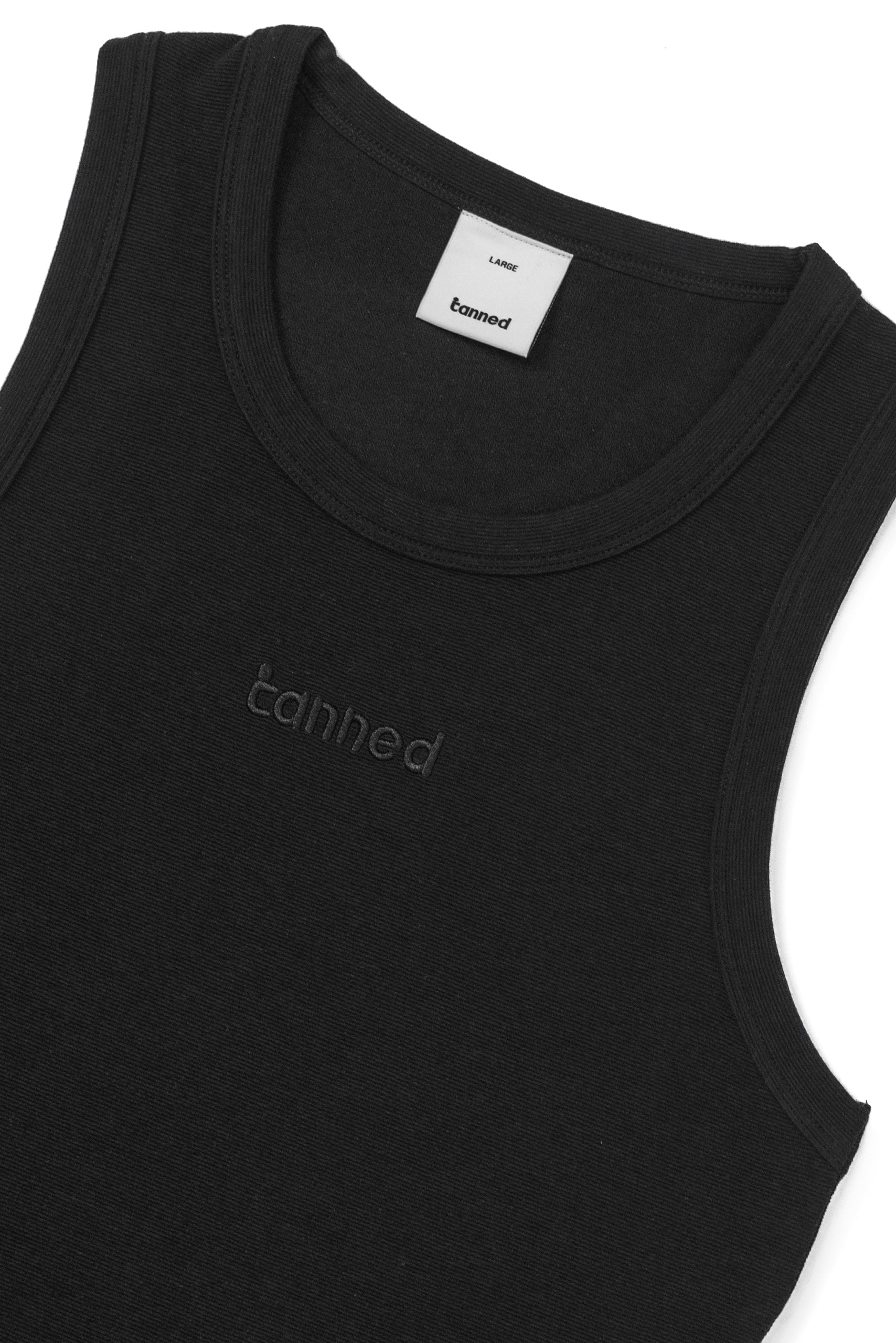 Embroidered Tank Top - Black