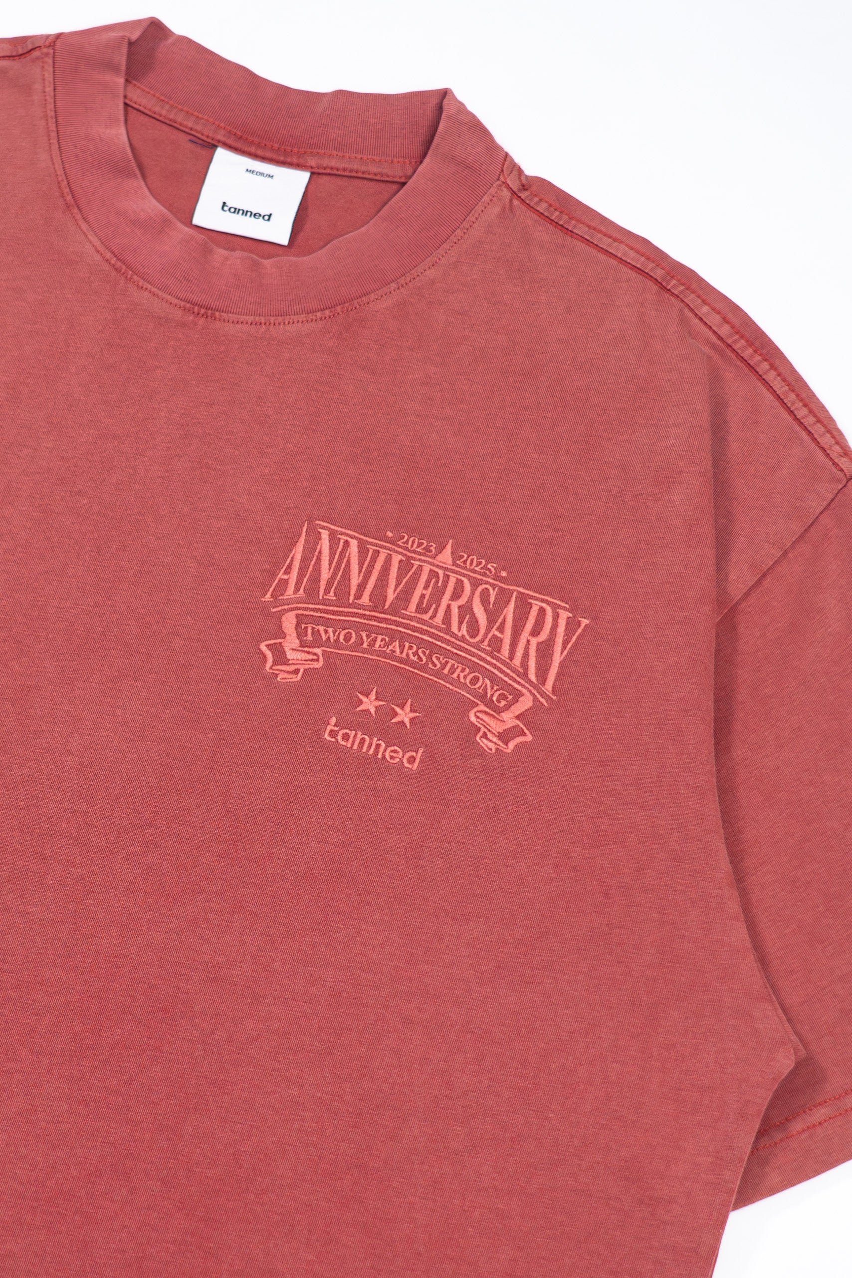 2 Years Strong Embroidered Patch Work Tee