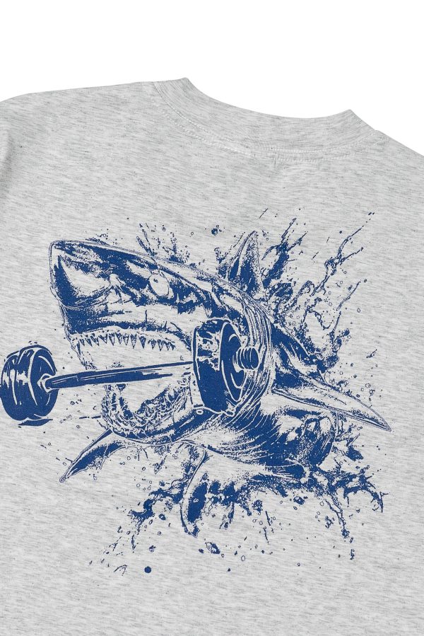 Psychotic Stained Water Cropped Tee – Grey Marl