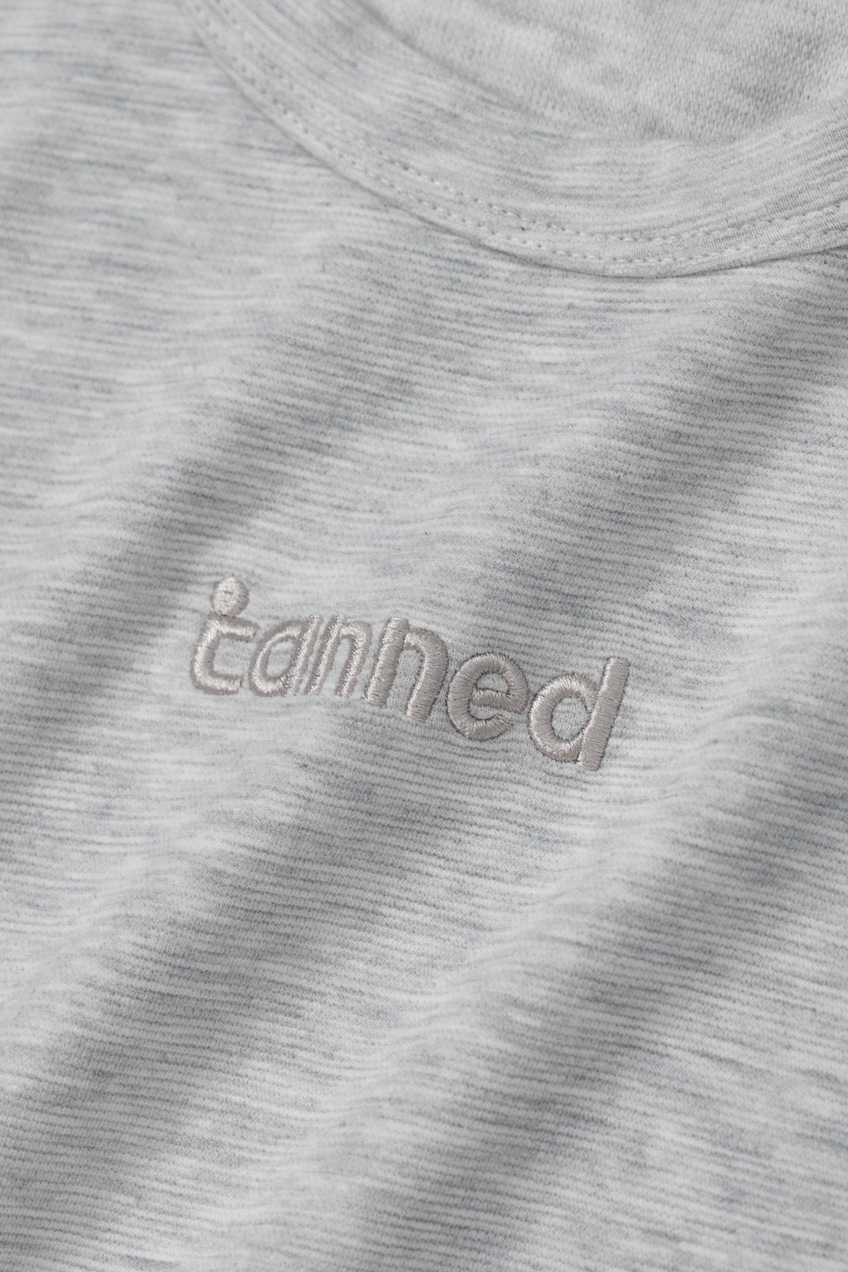 Embroidered Tank Top - Grey Marl