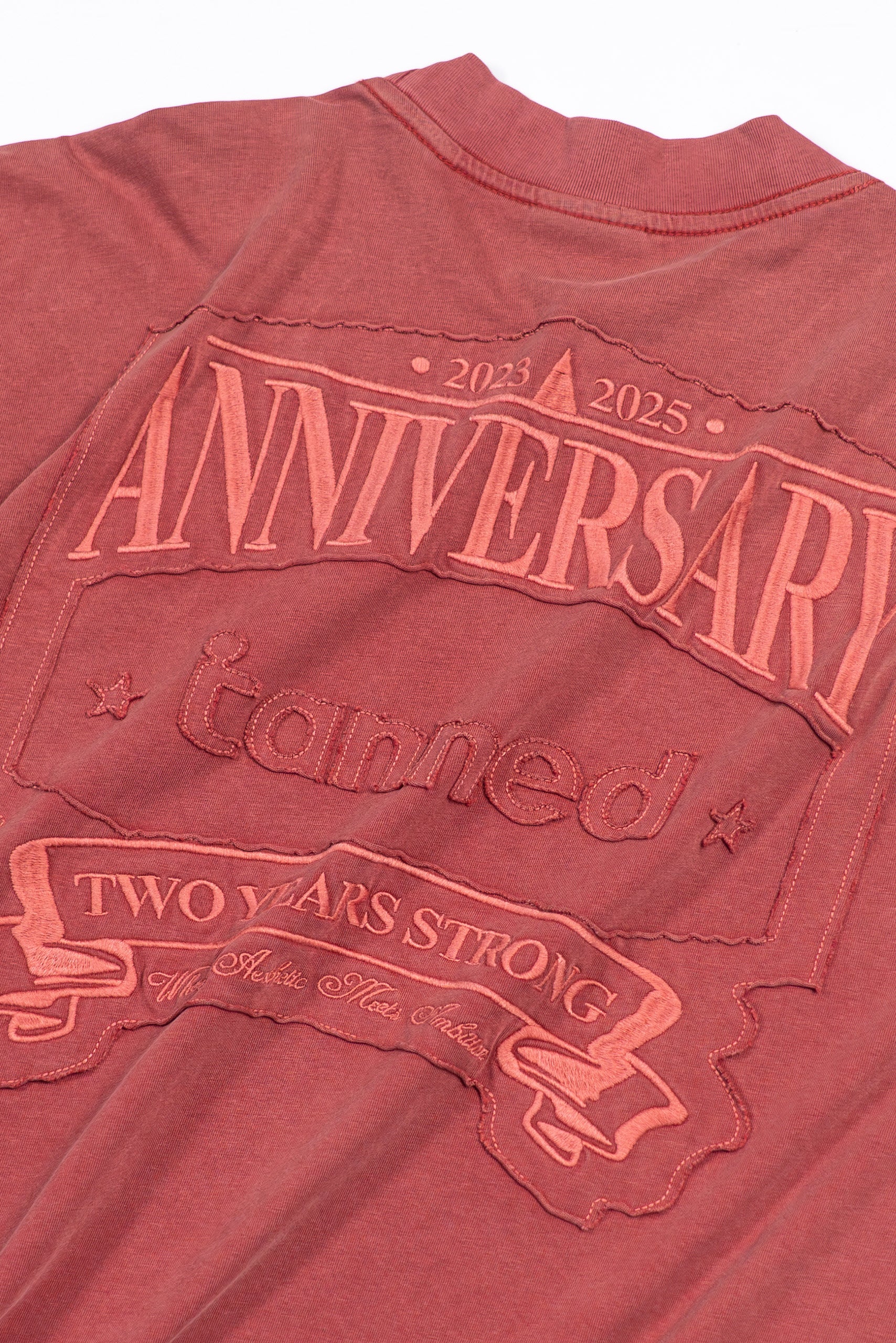 2 Years Strong Embroidered Patch Work Tee