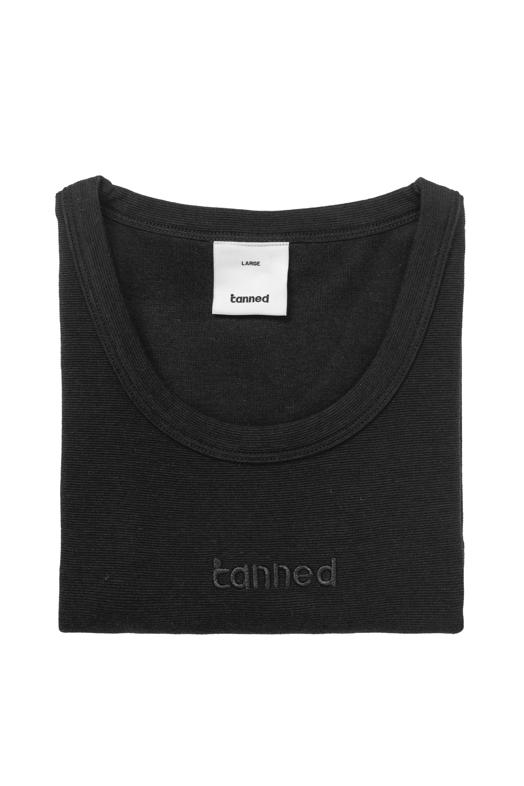 Embroidered Tank Top - Black