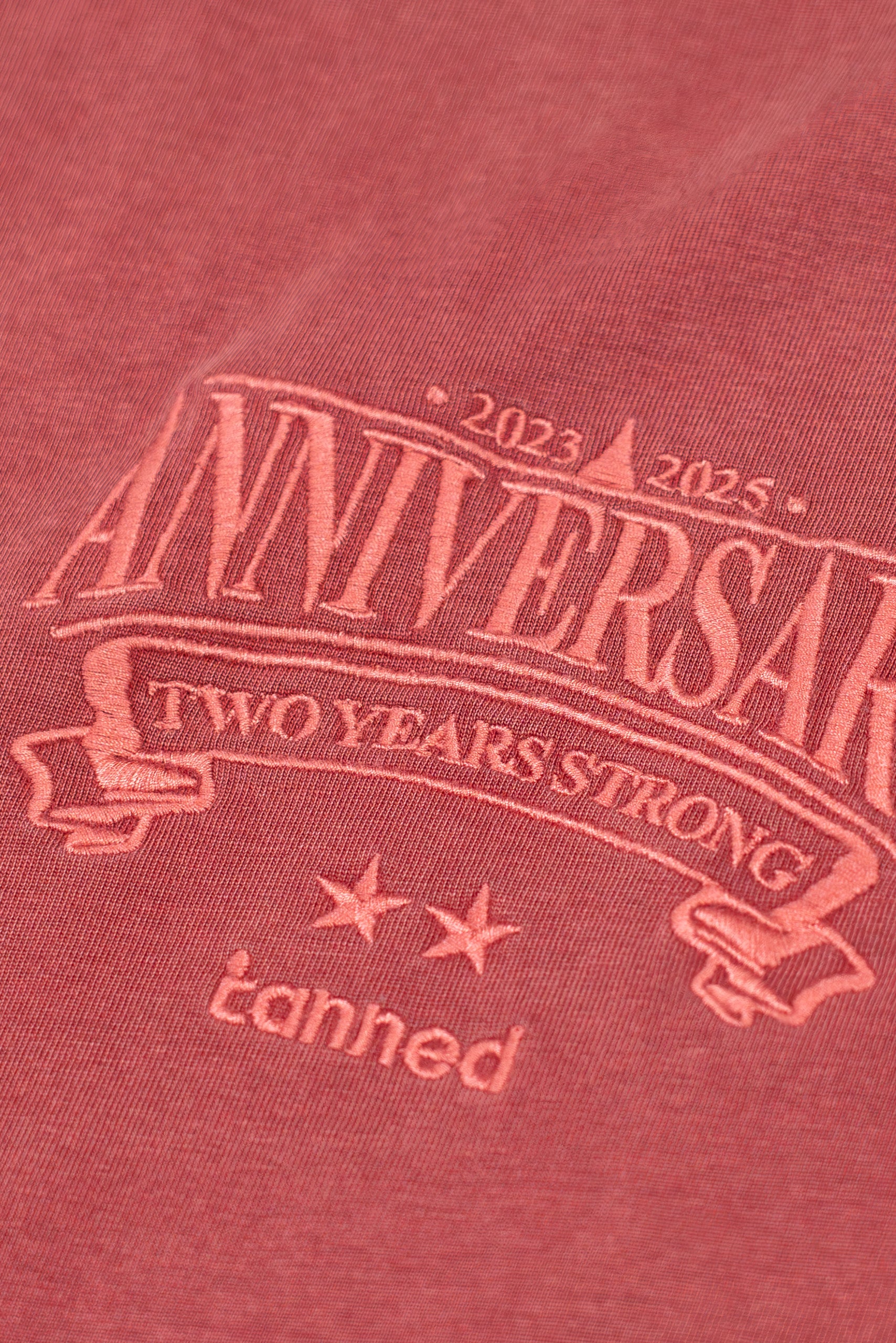 2 Years Strong Embroidered Patch Work Tee
