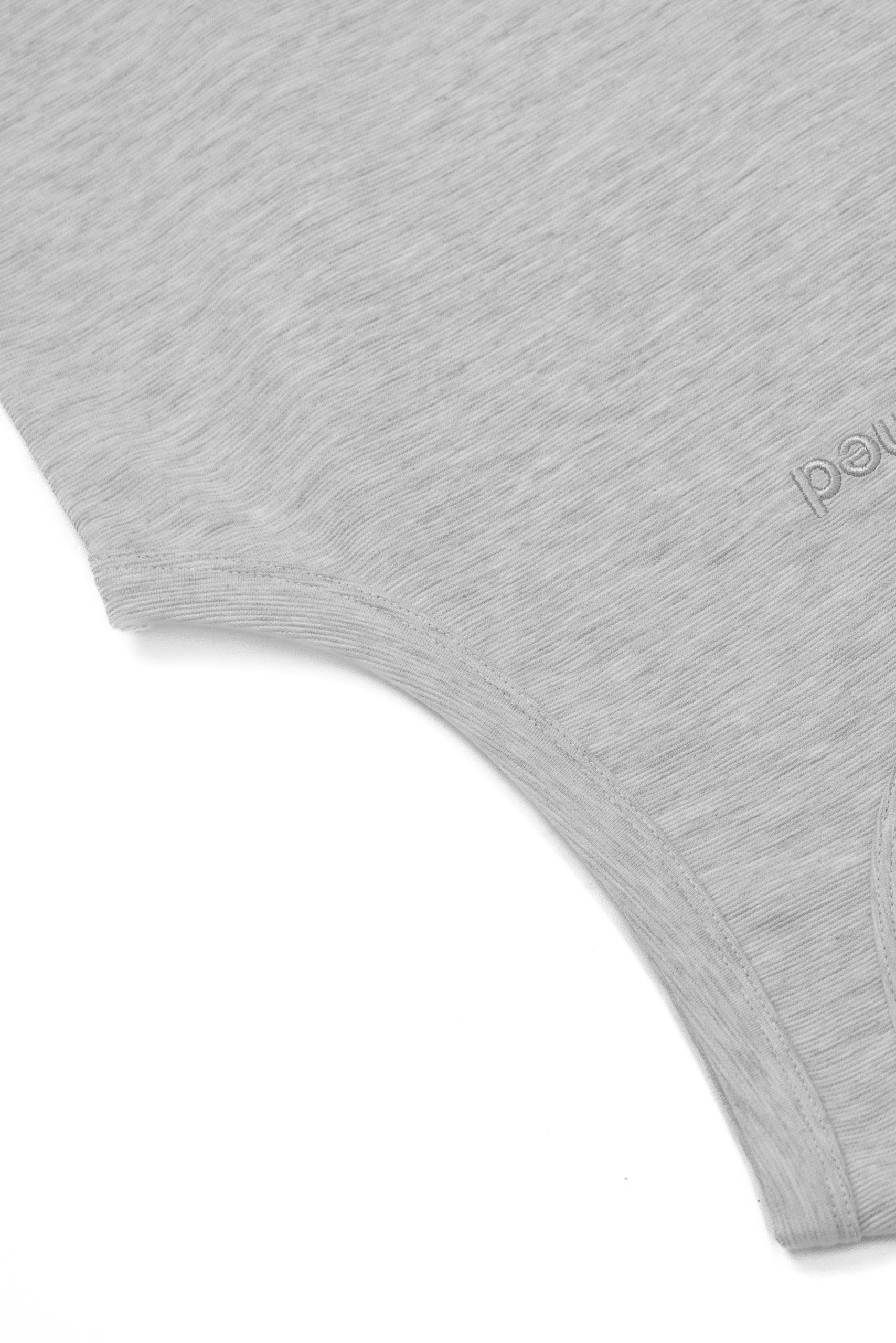Embroidered Tank Top - Grey Marl