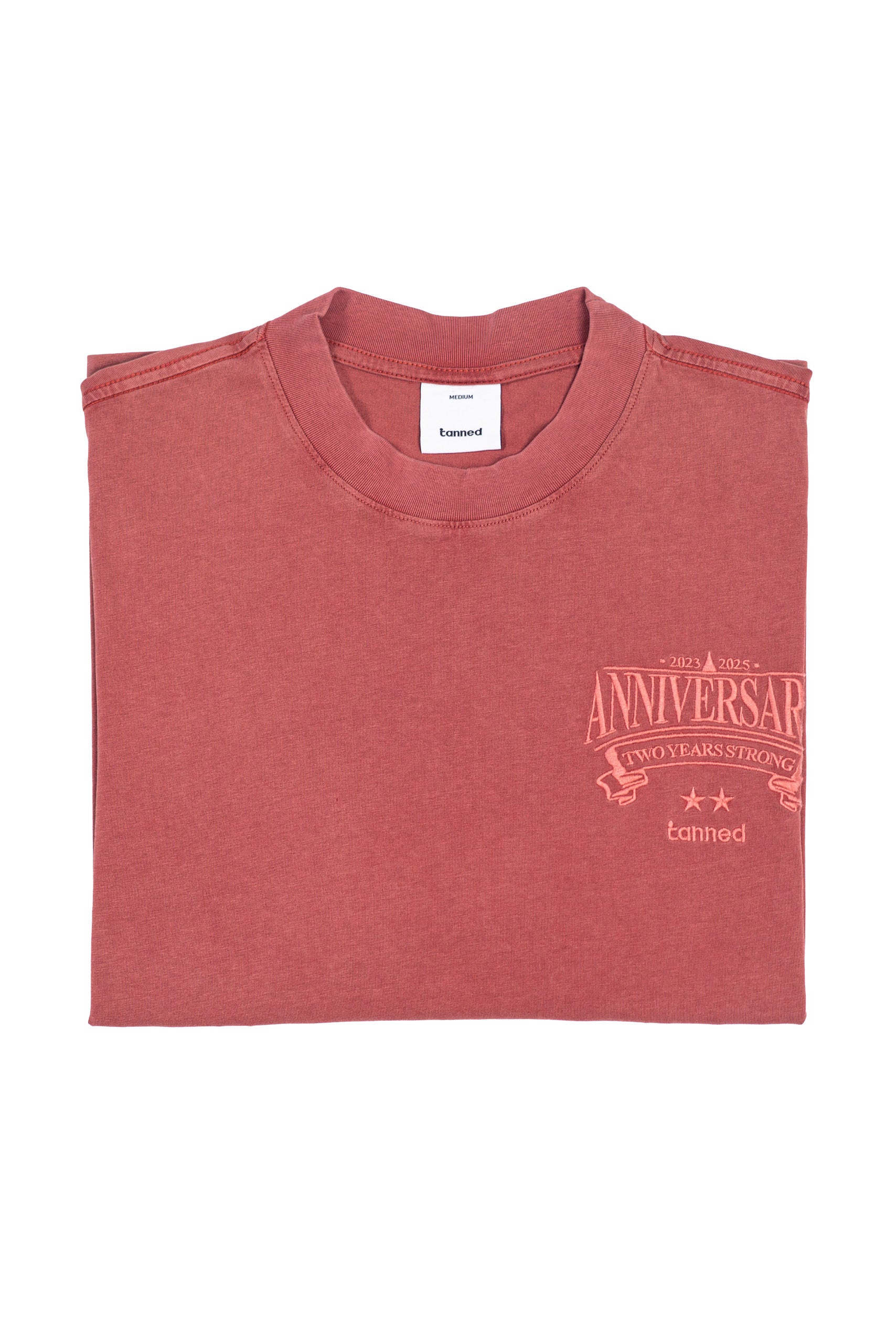 2 Years Strong Embroidered Patch Work Tee
