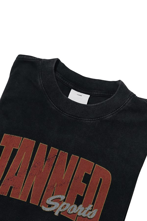 Sports Game Aesthetic Lifting Tee – Faded Black