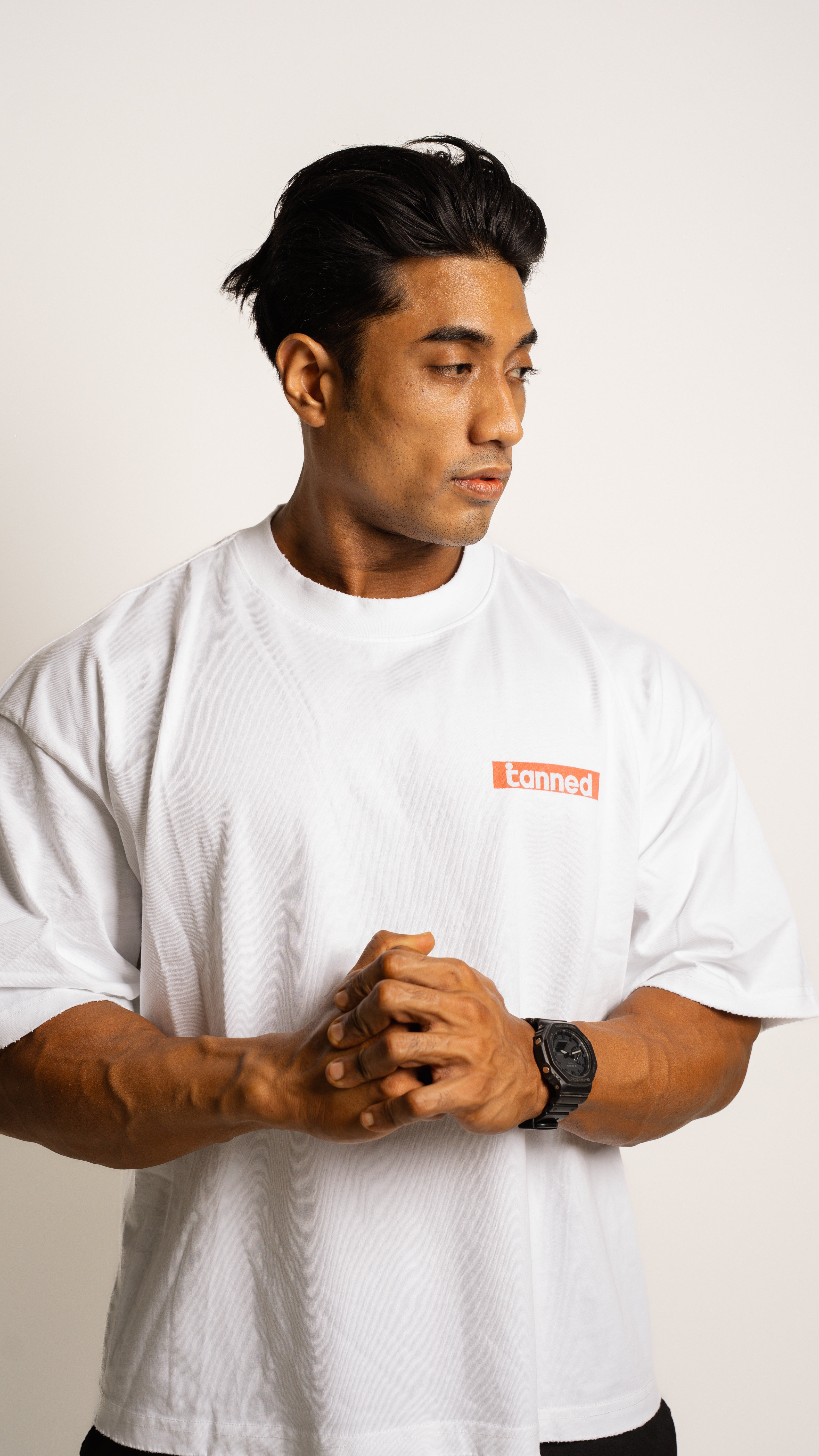 World Tour Tee (Cropped) - Washed White