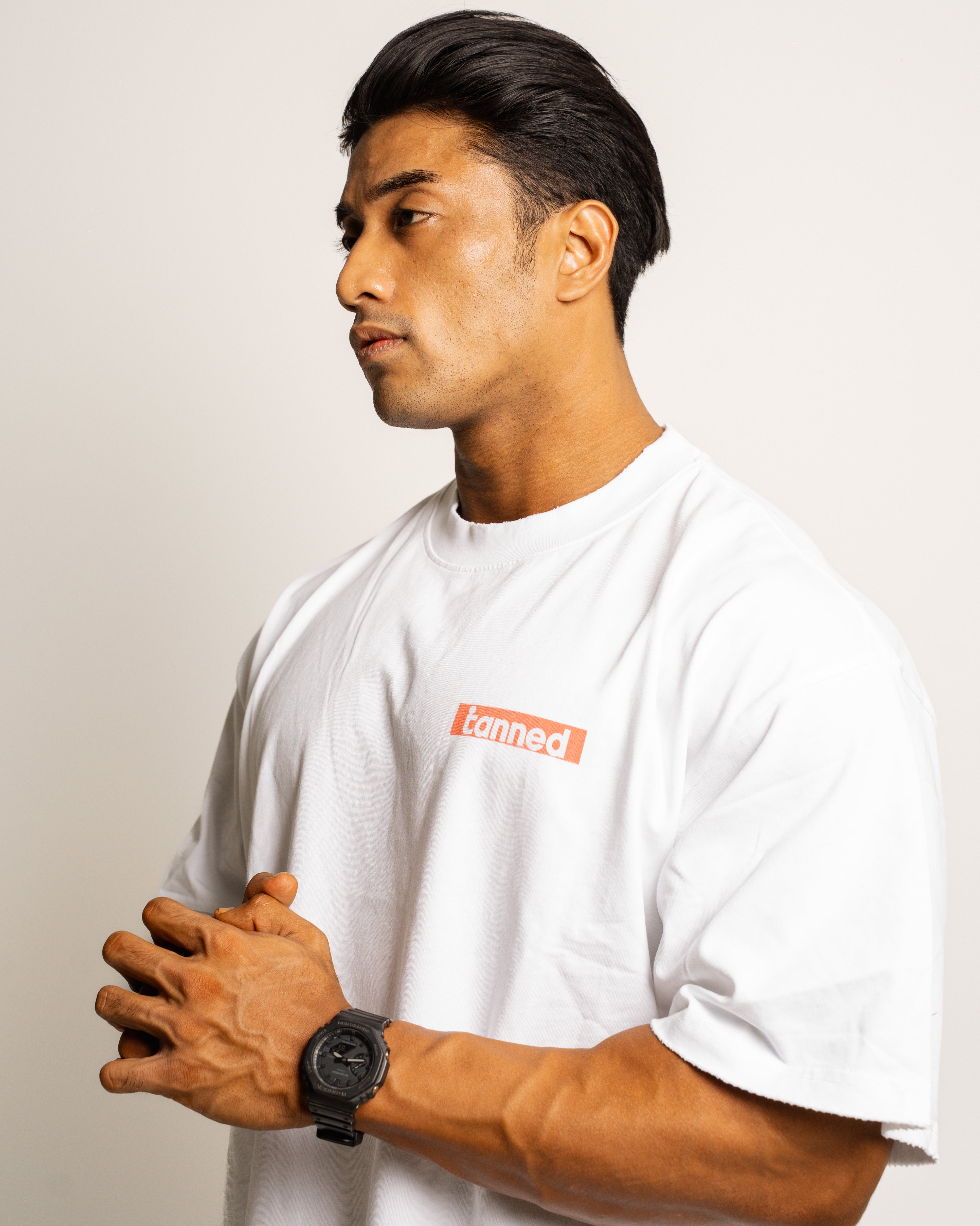 World Tour Tee (Cropped) - Washed White