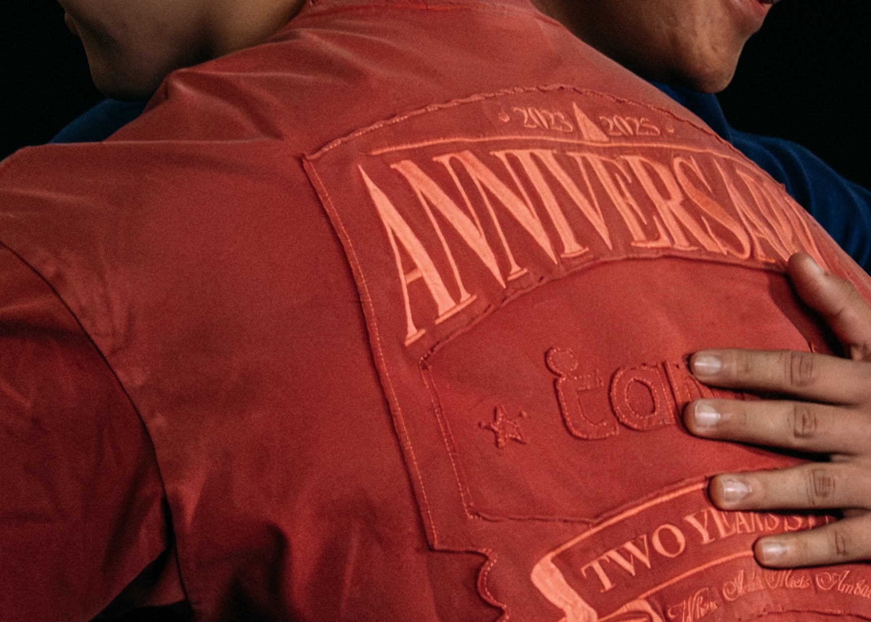 2 Years Strong Embroidered Patch Work Tee