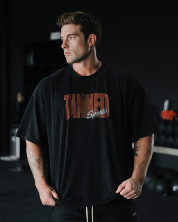 Sports Game Aesthetic Lifting Tee – Faded Black