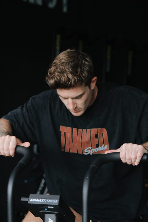 Sports Game Aesthetic Lifting Tee – Faded Black