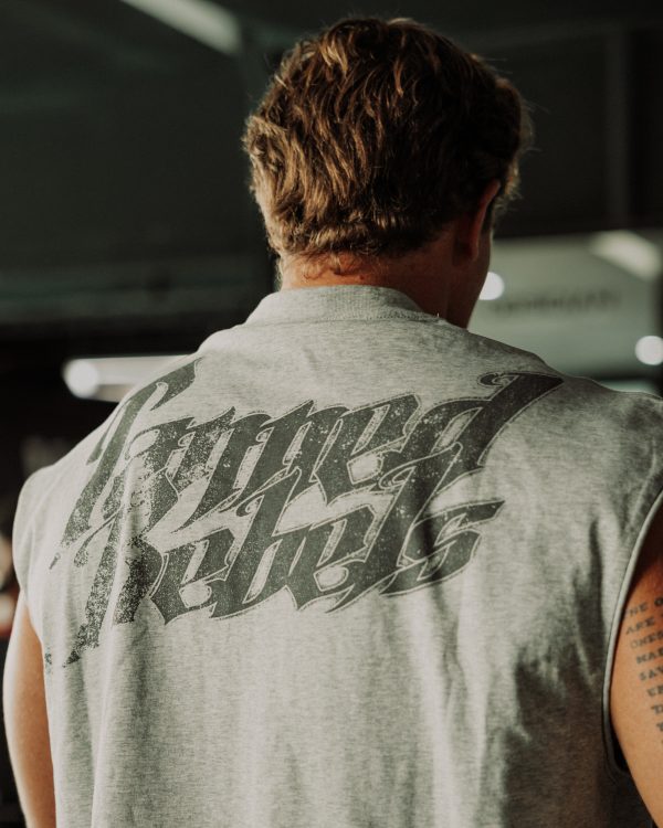 Rebels Signature Box Cut Tank – Grey Marl