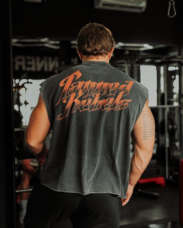 Rebels Signature Box Cut Tank – Vintage Black