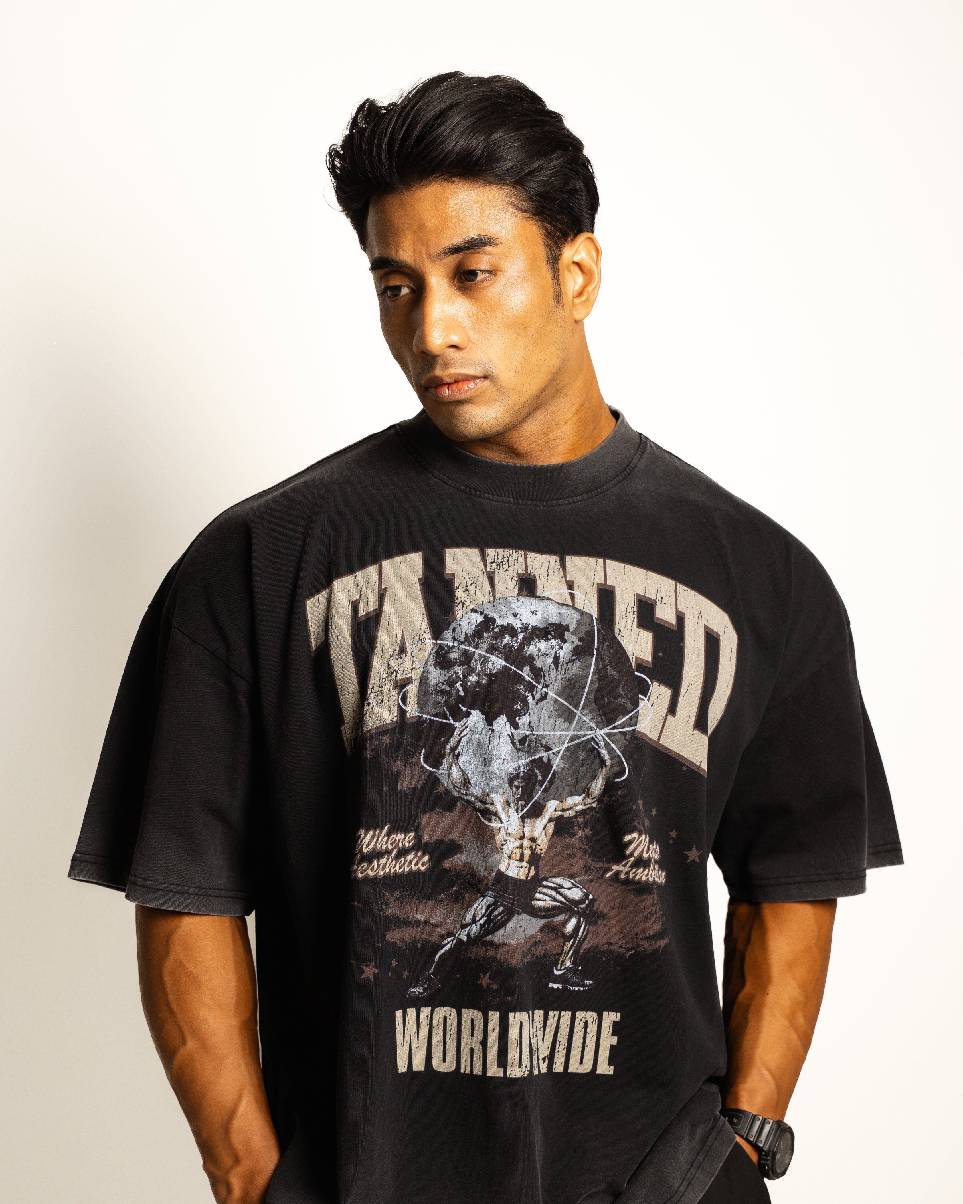 Global Gains Tee - Vintage Black