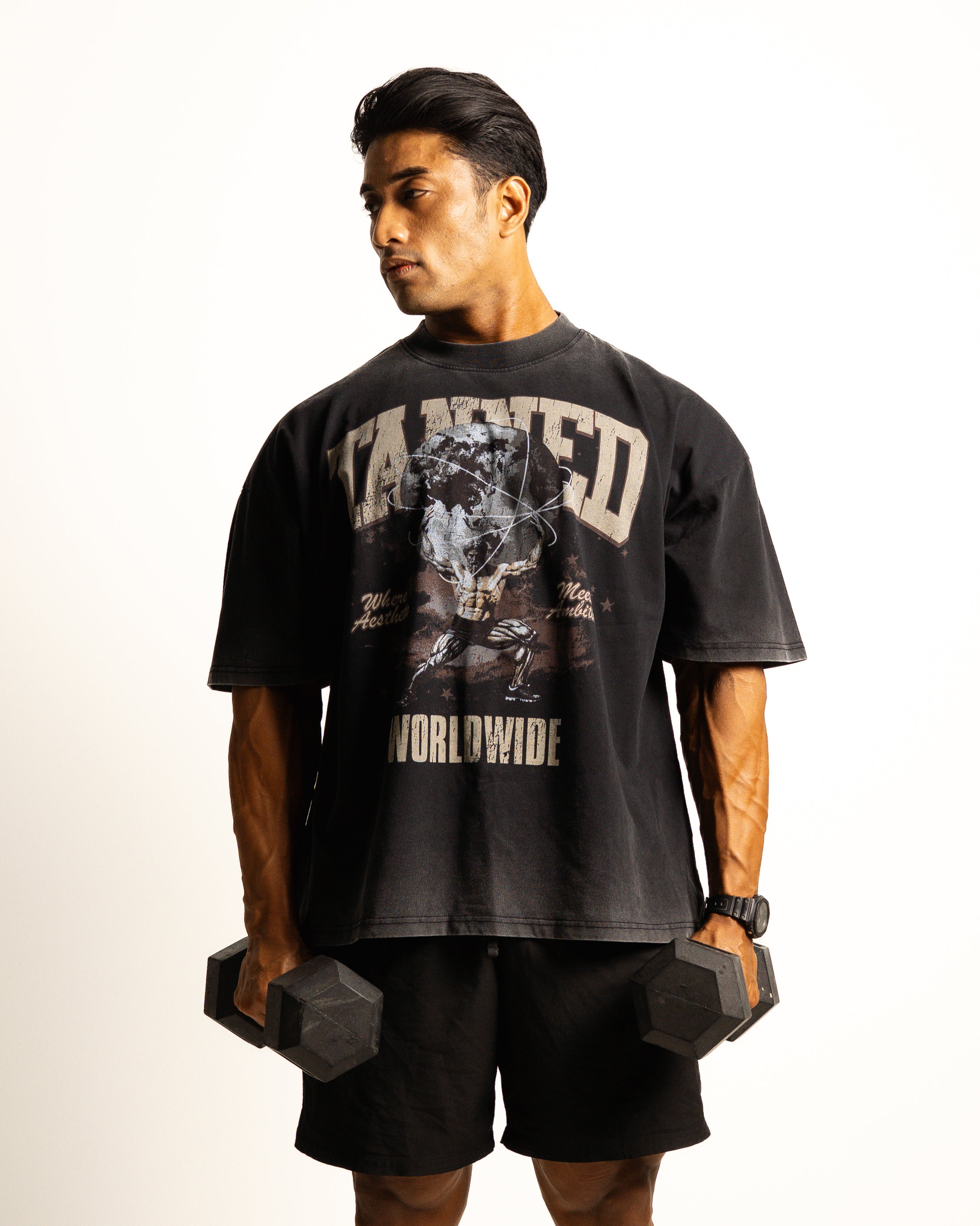 Global Gains Tee - Vintage Black